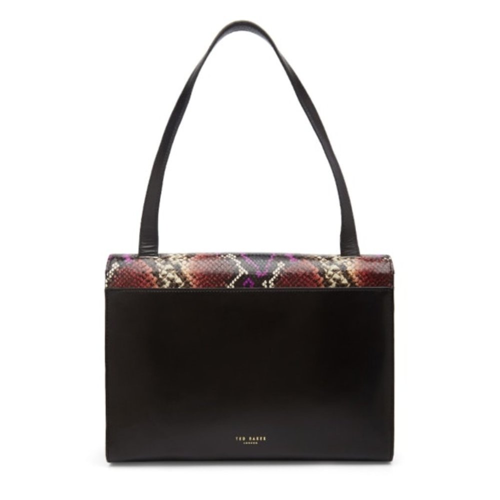 NWOT Ted Baker Lowri Python Print Shoulder Bag - Picture 2 of 8